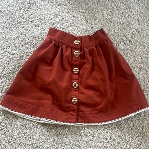 Matilda Jane Red Skirt with Buttons